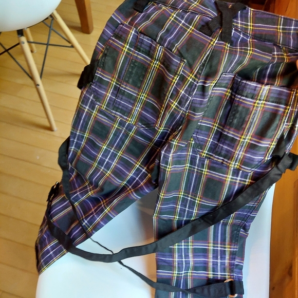 Purple plaid Tripp nyc royal bones skinny pants - Picture 4 of 10